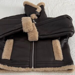 Women's Shearling Lined Leather Jacket